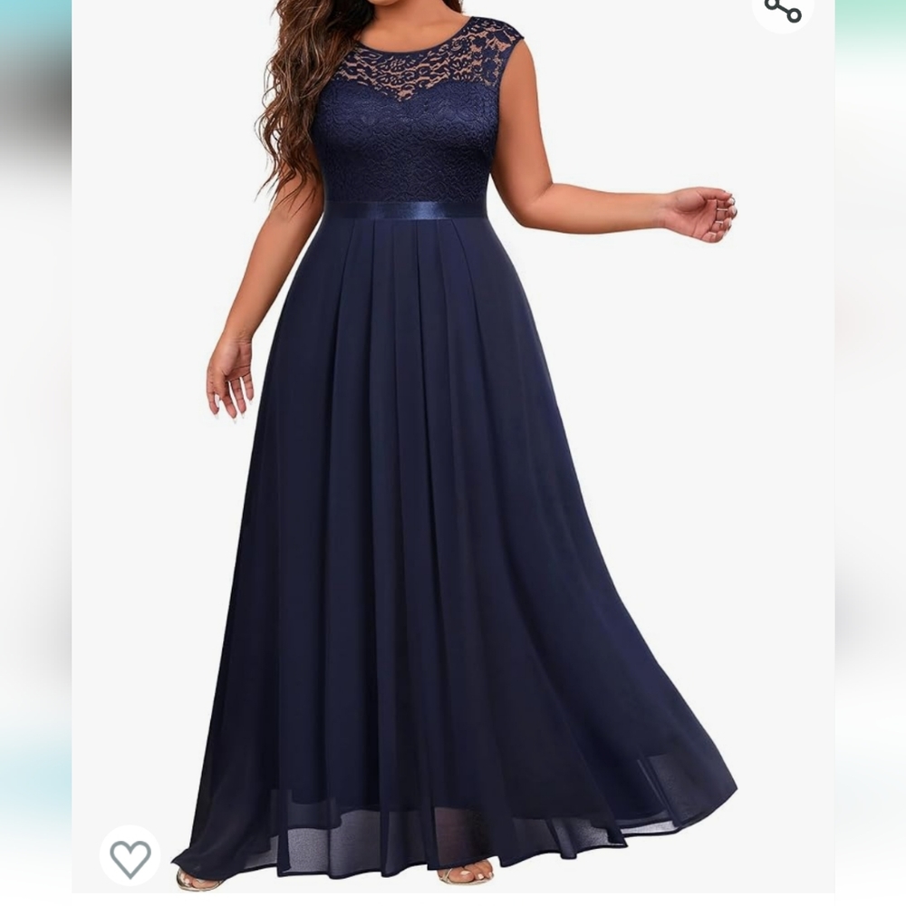 MIUSOL Navy Blue Lace Formal Dress